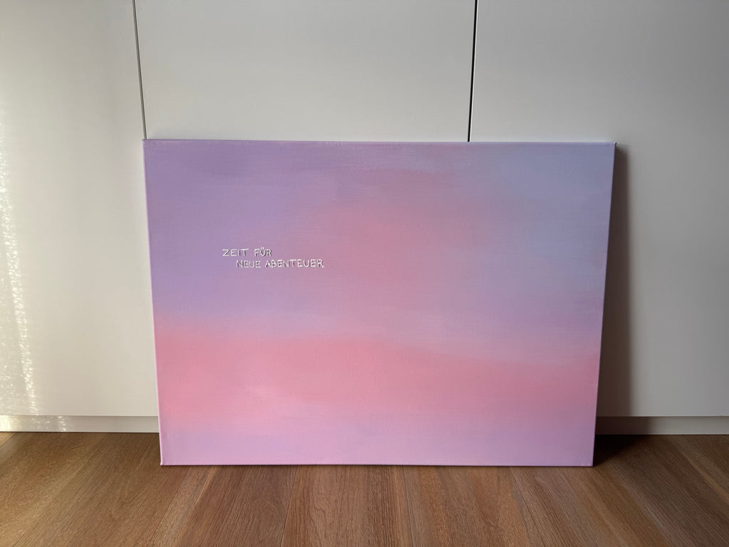 Zeit für neue Abenteuer – Größe 55 x 75 cm