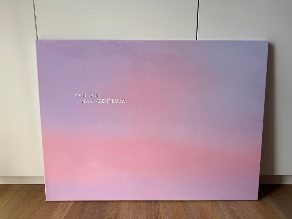 Zeit für neue Abenteuer – Größe 55 x 75 cm