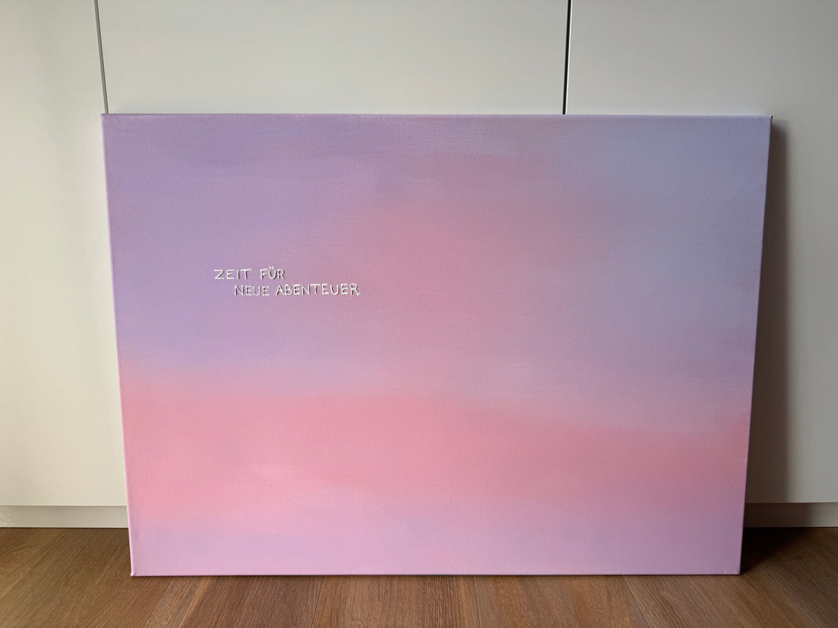 Zeit für neue Abenteuer – Größe 55 x 75 cm